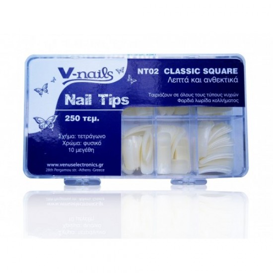 Artificial nails natural in acrylic box 250pcs Nail care
